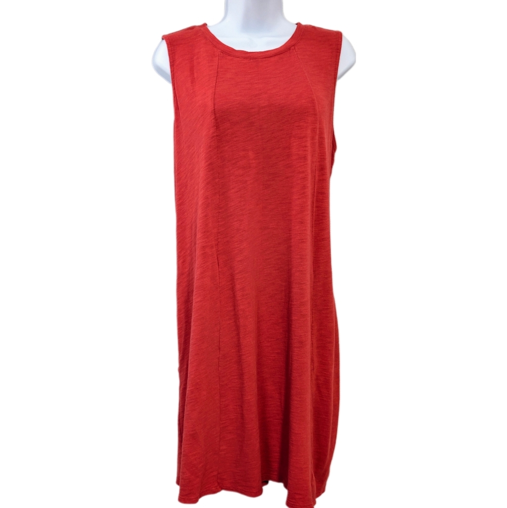 J. Jill Red Sleeveless Midi Dress - Large